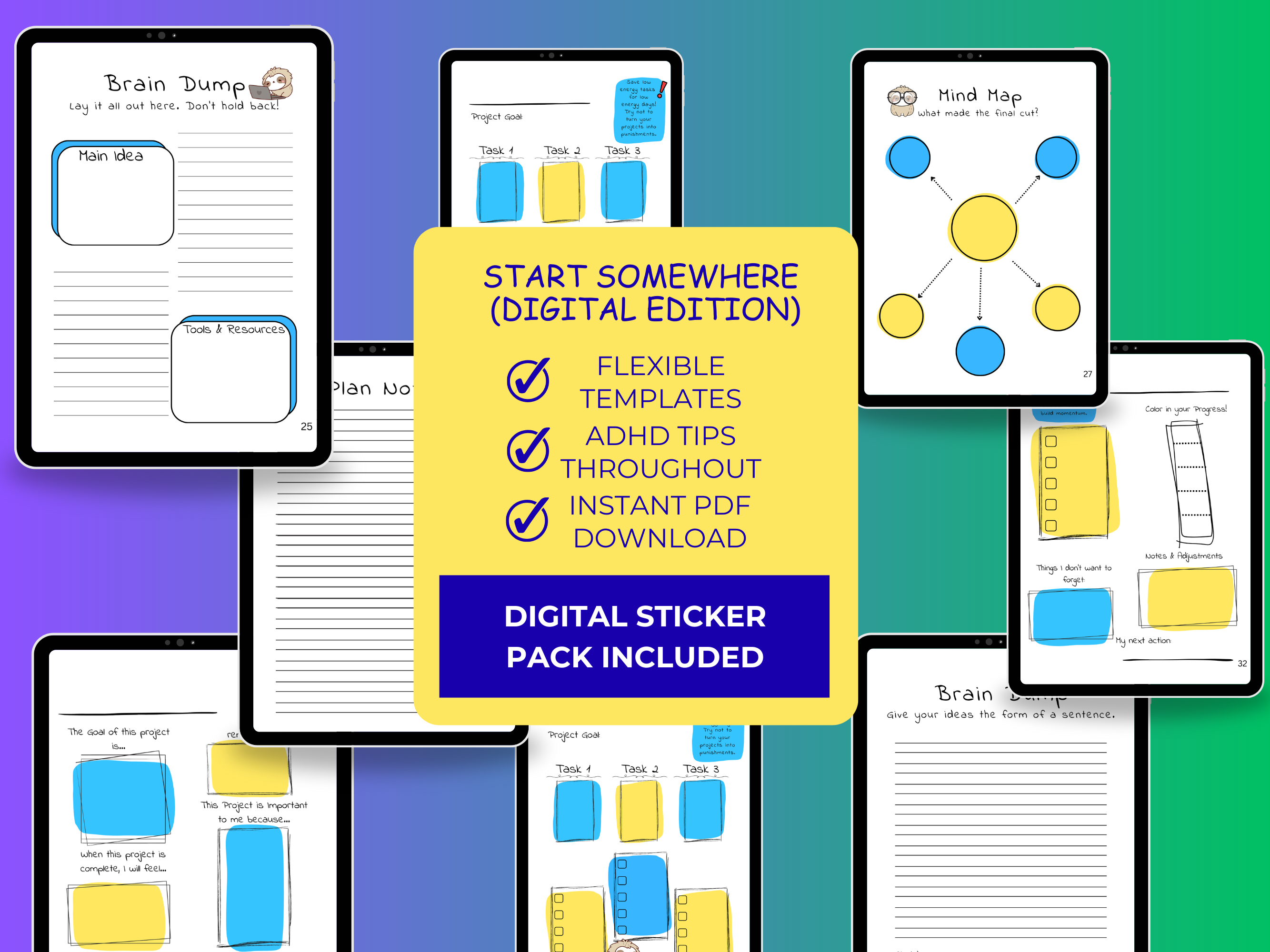 Start Somewhere: A Project Planner for ADHD Minds (Digital Edition)